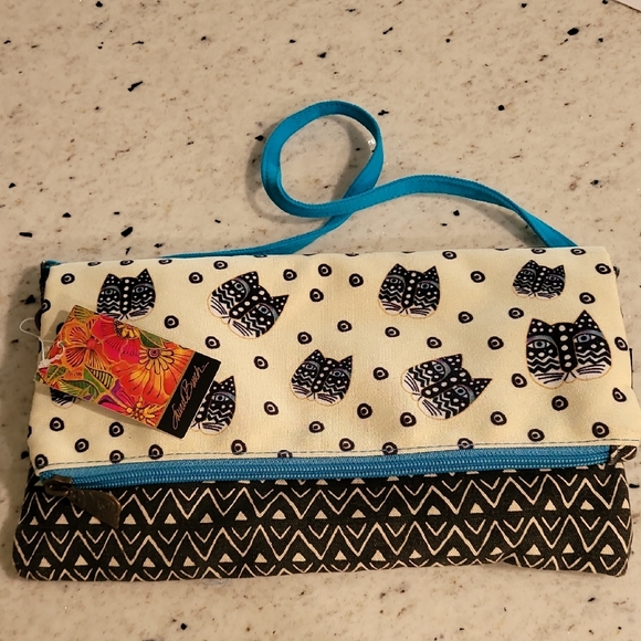 Vera Bradley Handbags - Laurel Burch Cat Print Clutch with Blue Accents